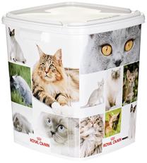 Mājdzīvnieku barības uzglabāšanas kaste Royal Canin, 42 l, balta krās.