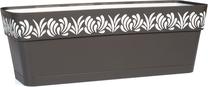 Gėlių lovelis Stefanplast Gaia 88803, plastikinis, 50 cm x 18 cm, juoda sp.