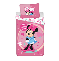 Bērnu gultas veļas komplekts Minnie Mouse Sweet Like Me Micro, rozā krās., 140 x 200 cm