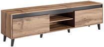 TV staliukas Cama Meble Wotan/Anthracite, antracito sp./ąžuolo sp./ruda sp., 38 cm x 170 cm x 48 cm