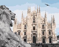 Tapymas pagal skaičius Brushme Milan Cathedral, įvairių spalvų