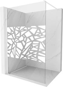 Dušo sienelė Mexen Kioto Walk-in, 110 cm x 200 cm, balta sp./grūdintas