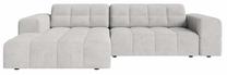 Kampinė sofa Cosmopolitan Design Chicago Eden 17, sidabro sp., kairinė, 167 x 234 cm x 78 cm