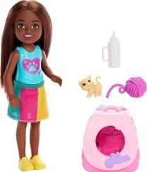 Lelle ar aksesuāriem Mattel Barbie Family & Friends Chelsea, 12 cm, daudzkrāsaina