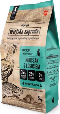 Sausā kaķu barība Wiejska Zagroda Rural Farm Chicken with Salmon, vistas gaļa, 5 kg