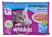 Mitrā kaķu barība Whiskas Fish Adult, zivs, 0.100 kg, 4 gab.