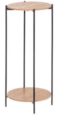 Kavos staliukas 4Living Tine, ruda sp./juoda sp., 30 cm x 30 cm x 70 cm