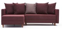 Kampinė sofa - lova Hanah Home Aydam 825BLC1723, bordo sp., kairinė, 150 x 215 cm x 80 cm