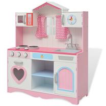 Vaikiška virtuvėlė VLX Toy Kitchen 80179, balta sp./rožinė sp.