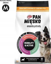 Сухой корм для собак Pan Miesko Mobility & Active, мясо утки/рис/свинина, 3 кг