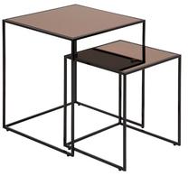 Kavos staliukas Bolton 61925, ruda sp./juoda sp., 45 cm x 45 cm x 50 cm
