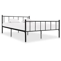 Lova dvigulė VLX Minimalism Metal, 200 x 200 cm, juoda sp., be čiužinio, su grotelėmis
