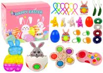 Сенсорная сжимаемая игрушка, набор Lean Toys Happy Easter, многоцветный, 29 шт.