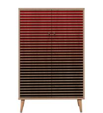Spintelė Kalune Design Multibox 221, ruda sp./raudona sp., 36 cm x 80 cm x 127 cm