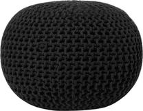 Pufas Beliani Conrad, juoda sp., 50 cm x 50 cm x 35 cm