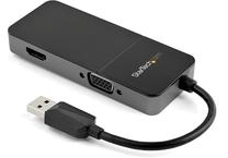 Адаптер StarTech USB 3.0 to HDMI / VGA USB, HDMI / VGA, черный цв.