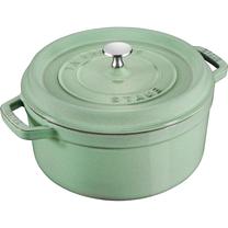 Эмалированная чугунная кастрюля Staub 40508-707-0, Ø28 см, 6.7 л, зеленый цв.