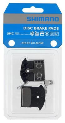 Diskinių stabdžių trinkelių rinkinys Shimano J04C Metal, aliuminis/metalas, juoda sp., 2 vnt.