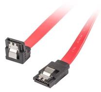 Vads Lanberg SATA / Angled SATA SATA 7-pin female, SATA 7-pin female, 0.5 m, sarkana krās.