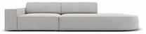 Sofa Micadoni Home Jodie Rounded Open 3 Seats, šviesiai pilka sp., dešininė, 262 x 102 cm x 70 cm