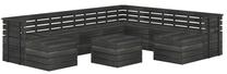 Lauko baldų komplektas VLX 11 Piece Garden Pallet Lounge Set