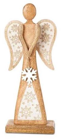 Figūrėlė, "Angelas", 18 cm, ruda sp./balta sp.