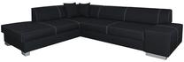 Kampinė sofa Porto Sawana 14, Soft 11, juoda sp., kairinė, 217 x 278 cm x 74 cm