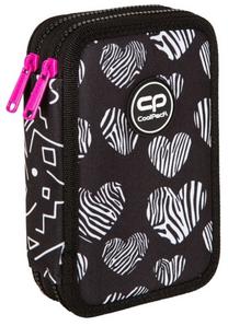 Penālis CoolPack Jumper E66568, 19.5 cm x 12.5 cm, balta krās./melna krās.