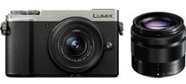 Sisteminis fotoaparatas Panasonic LUMIX DC-GX9WE + 12-32 mm + 35-100 mm, sidabro sp./juoda sp.