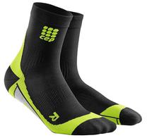 Sporta zeķes CEP Men's Short, melna krās./zaļa krās., 20-23.5 cm