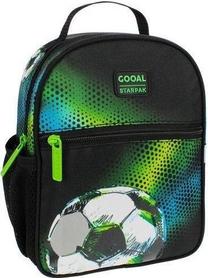 Skolas mugursoma Starpak MINI FOOTBALL, melna krās./zaļa krās., 25 cm x 20 cm x 9 cm
