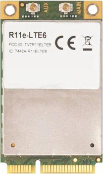 Модуль MikroTik R11e-LTE6 2G 3G 4G LTE miniPCIe, зеленый цв.