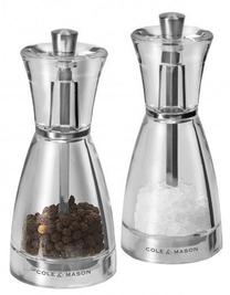 Druskos ir pipirų malūnėlis Cole and Mason, nerūdijančiojo plieno/skaidri