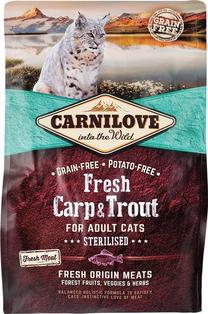 Kuiv kassitoit Carnilove Sterilised, kalaliha/forell, 2 kg