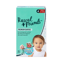 Sauskelnės Rascal And Friends Premium, 4 dydis, 10 - 15 kg, 72 vnt.