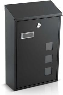 Pašto dėžutė HM-864, juoda sp., 12 cm x 25.5 cm x 39.5 cm
