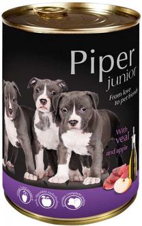 Mitrā barība (konservi) suņiem Dolina Noteci Piper Junior, teļa gaļa/ābols, 0.4 kg