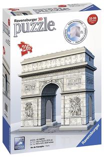 3D dėlionė Ravensburger Arc de Triomphe 125142, 21.5 cm x 11.5 cm, 216 vnt., balta sp.