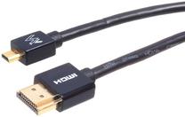 Vads Maclean HDMI 19 pin male, Micro HDMI male, 3 m, melna krās.