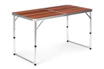 Stovyklavimo stalas ModernHome, ruda sp., 120 cm x 60 cm x 60 - 70 cm