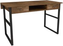 Rašomasis stalas su stalčiais Kalune Design Allen 550ARN2257, 120 cm x 60 cm, 75 cm, juoda sp./riešuto sp.