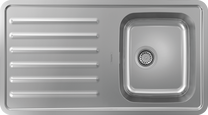 Virtuvinė plautuvė Hansgrohe Built-In Sink S4111-F340, nerūdijantysis plienas, 92 cm x 51 cm x 21 cm, chromo sp.
