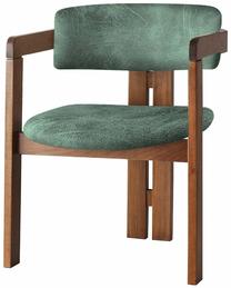 Valgomojo kėdė Kalune Design CO-031, riešuto sp./žalia sp., 49 cm x 58 cm x 76 cm