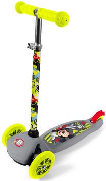 Vaikiškas paspirtukas Disney Mickey, raudona sp./geltona sp./pilka sp.