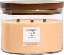Žvakė, aromatinė WoodWick Nature's Wiek Bergamot & Neroli, 30 - 40 h, 0.433 g, oranžinė sp.