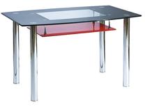 Stalas Modern Twist, juoda sp./raudona sp., 120 cm x 75 cm x 73 cm