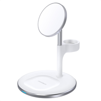 Telefona lādētājs Choetech T586-F 3in1, USB-C female/3 x Qi Wireless, melna krās., 15 W