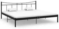 Lova dvigulė VLX Metal & Plywood 324810, 200 x 200 cm, juoda sp., be čiužinio, su grotelėmis