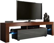 ТВ стол Pro Meble Milano 160, серый цв./ореховый цв., 160 см x 35 см x 45 см