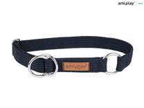 Ошейник для собак Amiplay Cotton, черный цв., 320 - 500 мм x 25 мм, 32-50